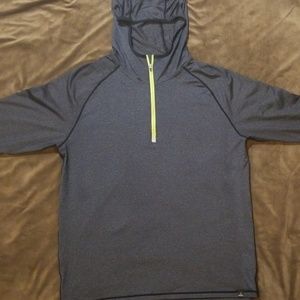 prAna Mens Breaker Hooded 1//4 Zip Shirt